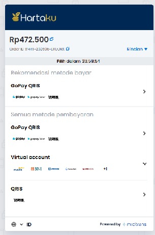 Halaman payment gateway